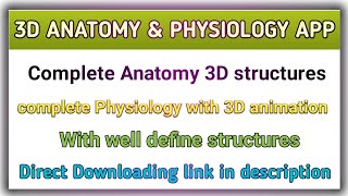 Anatomy and physiology app ll 3D Anatomy app ll 3D physiology app with animation screenshot 2