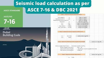 Seismic force calculation as per ASCE 7-16 & DBC 2021 | Aspire civil studio