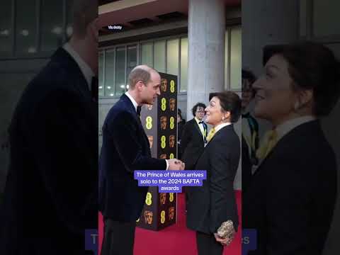 Prince William arrives solo to the BAFTA Awards | #shorts #yahooaustralia