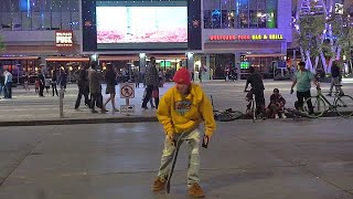 Justin Bieber Skateboards For A Crowd In Downtown LA