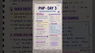 PHP Day 3 🚀 Data Types & Operators | Learn PHP from Zero 💻 Follow for Day 4! #PHP #Coding#reelgrowth
