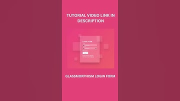 Glassmorphism Login Form Using JS #shorts #glassmorphism #loginformdesign #loginformhtmlcss