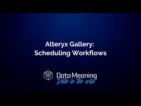 Scheduling Workflows in Alteryx Gallery
