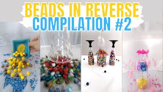 Shorts Compilation: Bead Towers & Falling Beads - Beads in Reverse #2  #oddlysatisfying #beads