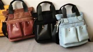 Crossbody Wide Strap Shoulder Large Women Soft Leather Wild Tote Bag Leather PU Korea style screenshot 3