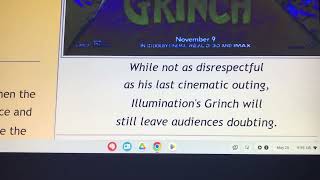 My reaction when the Grinch (2018) is on the Awful Movies Wiki