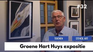 Drawings, stencil art and assemblage art | Exhibition Groene Hart Huys