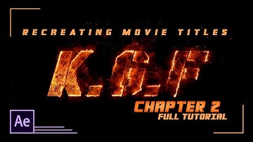 KGF Chapter 2 TEASER Title Animation Tutorial I After Effects 2021 I Saber I Trapcode Particular