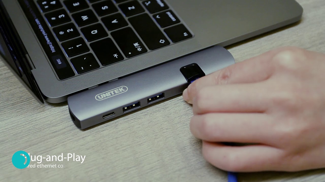 UNITEK D008A: MacBook Ultra Slim Dual Type-C Multi-Port Hub