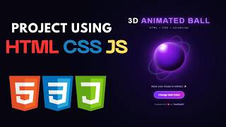 Amazing 3D Animated Ball Using HTML CSS JavaScript  | Creative Coding Project | TechByKD