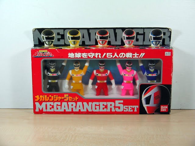 メガレンジャー5 セット Review: Denji Sentai Megaranger - Megaranger 5 Set Vinyl Figures