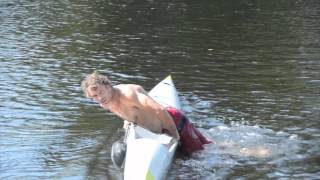 How-to re-enter a surf-ski from the water