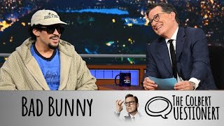 Download Lagu Bad Bunny Takes The Colbert Questionert - Part 1 MP3