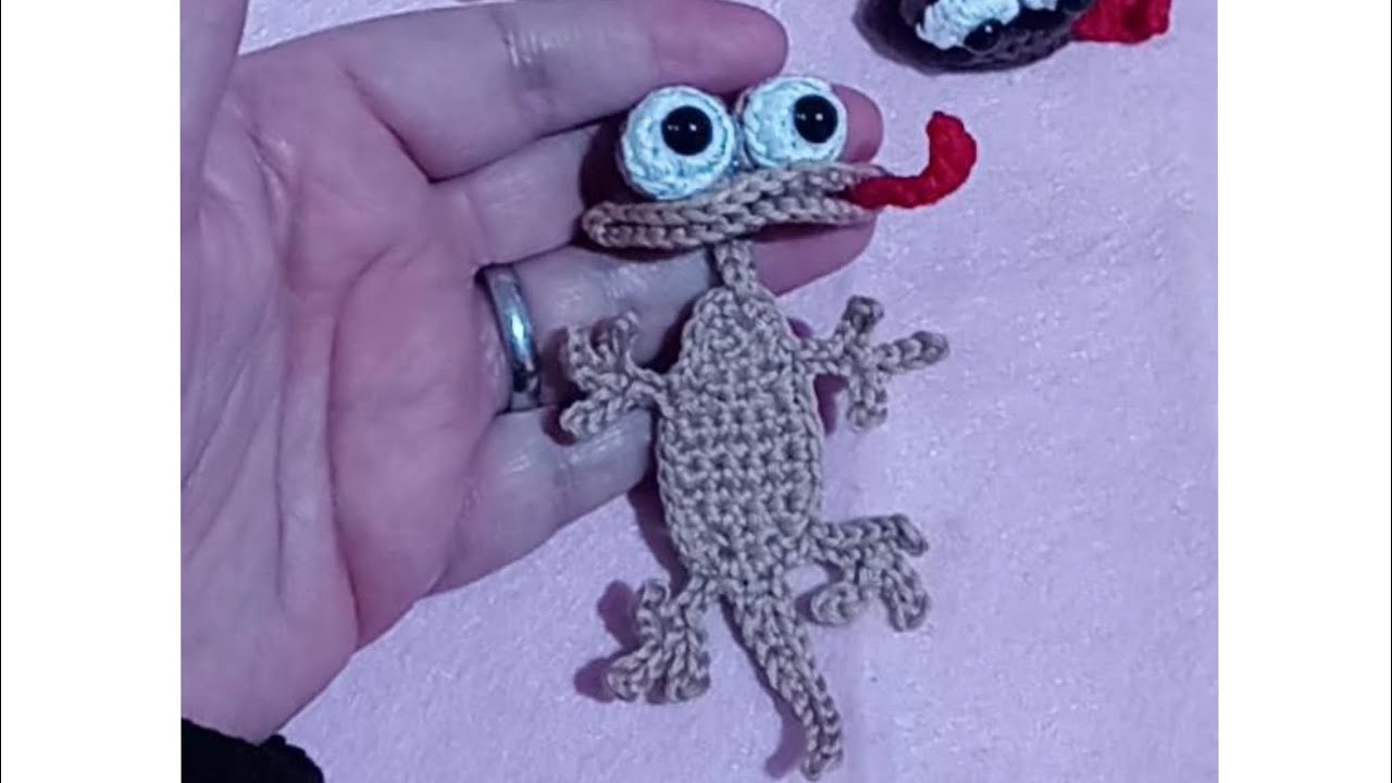 Chaveiro lagartixa em amigurumi #Parte 1