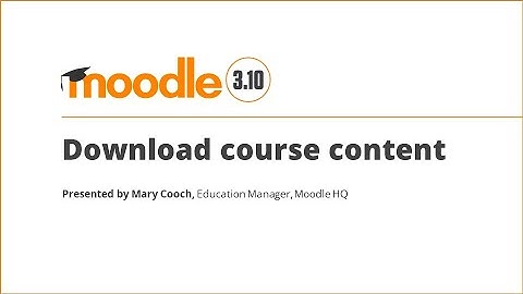 Download course content in Moodle 3.10