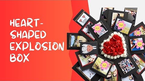 Anniversary Heart Shaped Explosion Box Inspiration | Black and White Elegance