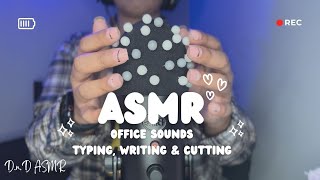 ASMR Office Sounds • Typing, Writing, Cutting ⌨️✂️ ( No Talking) | ASMR Sonidos De Oficina ✨