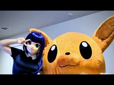 A Huge Wild Inflatable Eevee Appears Rumi Aida Kigurumi 4K HDR 60 FPS
