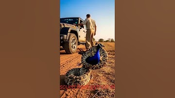 Peacock rescued from python attack #rescue #python #animals #peacock