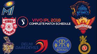 VIVO IPL 2018 Full Match Schedule, Fixture & time Table