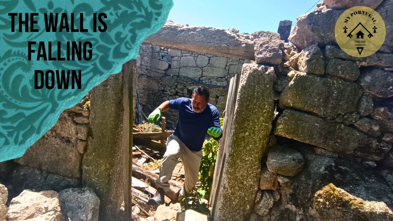 The wall is falling down renovation in Portugal (25) YouTube