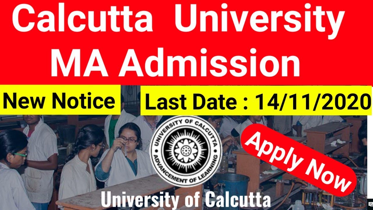 Calcutta University PG Admission Notice //Application Date Extended