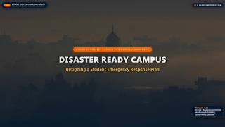 Details Disaster-Ready Campus: Designing a Student Emergency Response Plan Update