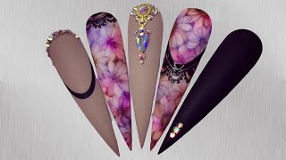 alcohol flowers nails ink