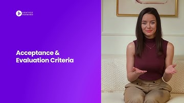 Acceptance & Evaluation Criteria