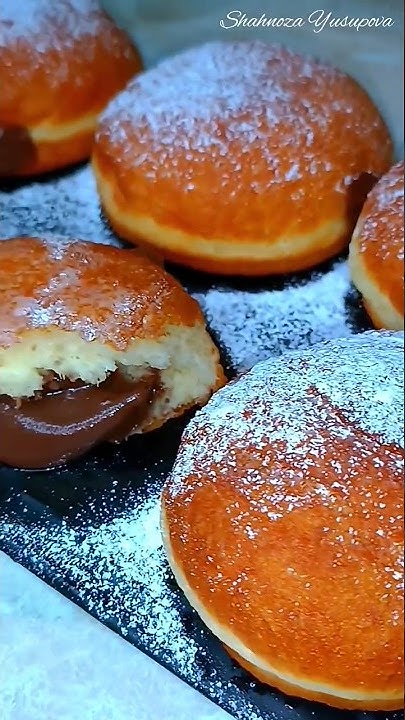 ПОНЧИКИ с начинкой. Вкуснющие БЕРЛИНЕРЫ./Mazzali Ponchiklar - YouTube