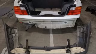 How to remove a BMW E36 rear bumper bar