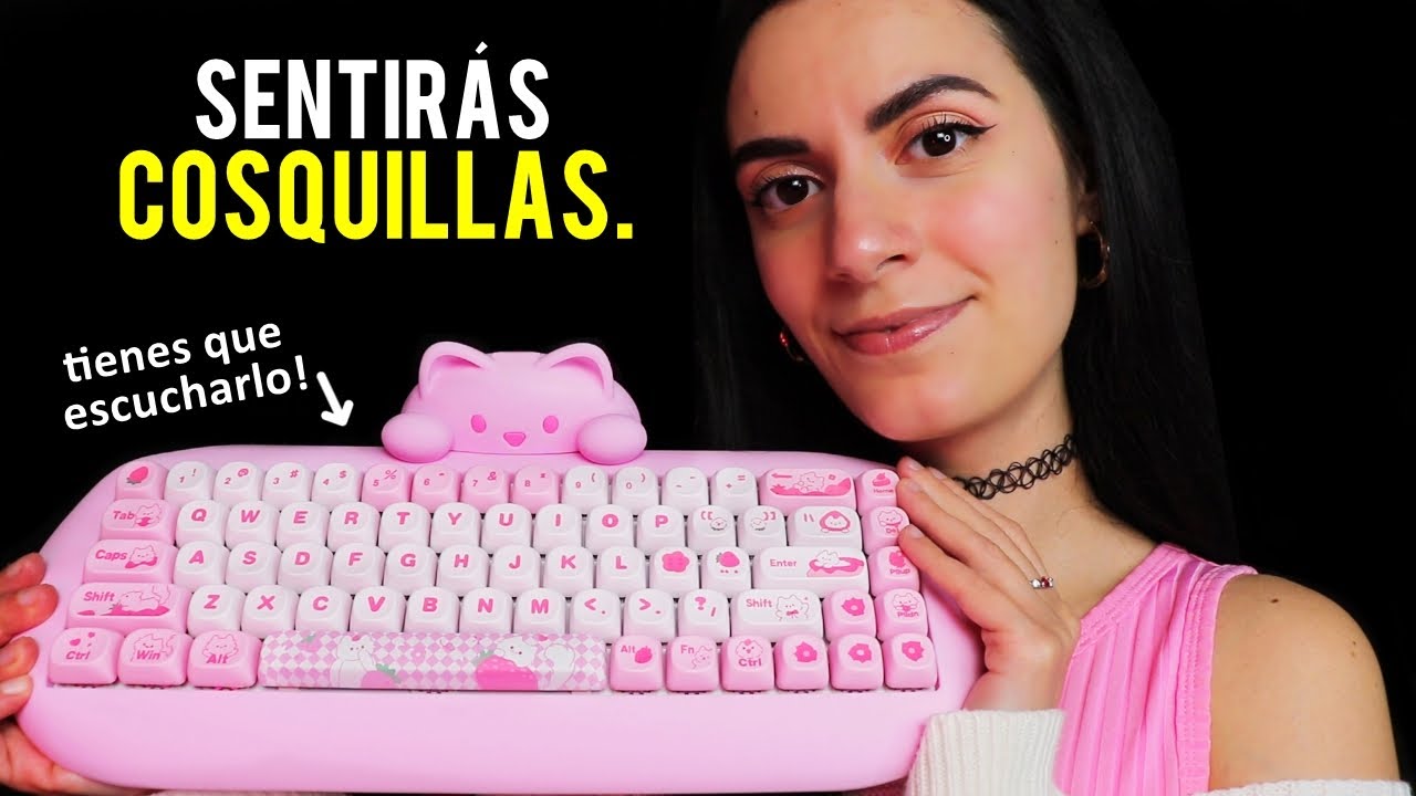 ASMR español COSQUILLOSO para quien No logra Dormir♥ (+ Yunzii c68 keyboard Unboxing!)