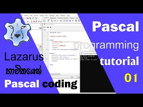 Pascal programming tutorial 01 | IDE installation and Basic pascal coding in sinhala (සිංහල)