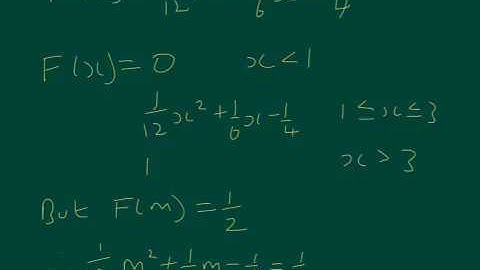 S2 Continuous Random Variables - Median and Quartiles
