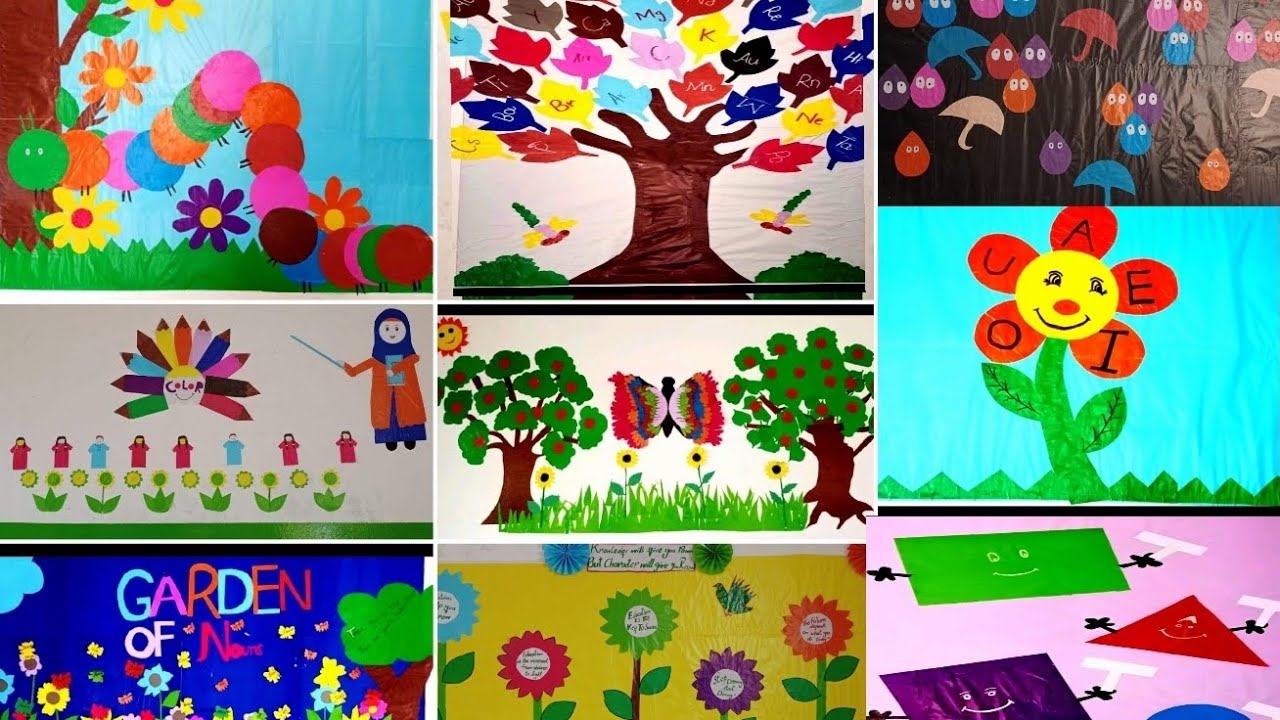 15 Beautiful ideas for classroom and School wall decoration ‎