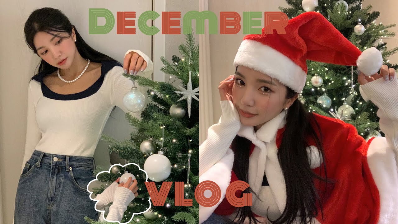 [SUB] 나의 겨울 일상 브이로그🎄크리스마스 트리 만들기 | 하얏트 아이스링크장