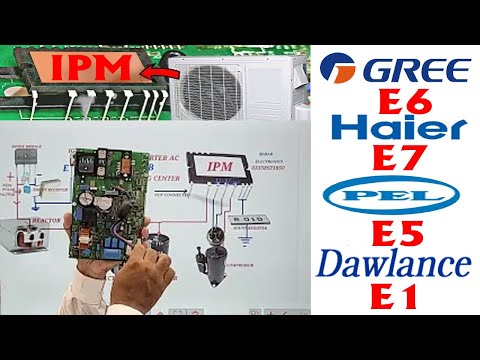 Dc inverter ac Gree E6 Haier E7 PEL E5 Dawlance E1 error code High side Dc circuit digram