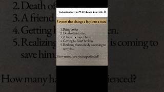 5 Events That Change A Boy Into A Man Resimi