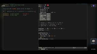 A conversation about IO actions, Do notation, Monads and Error messages.