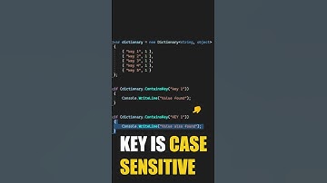 Did You Know C# Dictionary Keys Can Be Case (In)Sensitive? #shorts