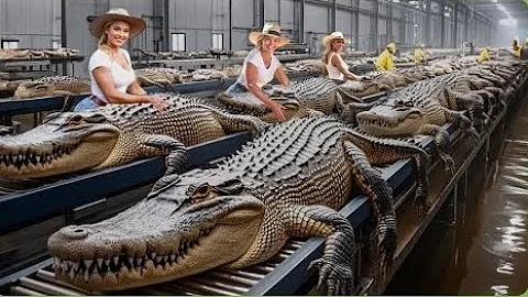How Millions of Crocodiles Are Processed – Massive Crocodile Farming For Skin & Meat