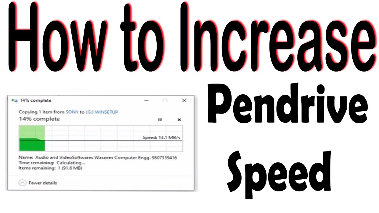 How to Increase Pendrive Data Copy Speed, Pendrive Mein Data Copying ...