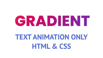 Gradient Text Animation only HTML & CSS | CodingPak