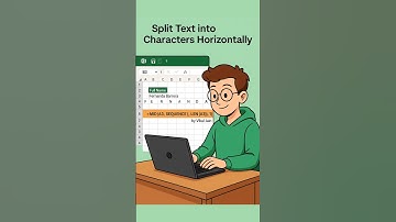 Split text into characters horizontally #excel #textsplit