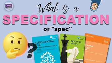 What is a SPECIFICATION and why is it important? | Study Materials to Know 📖