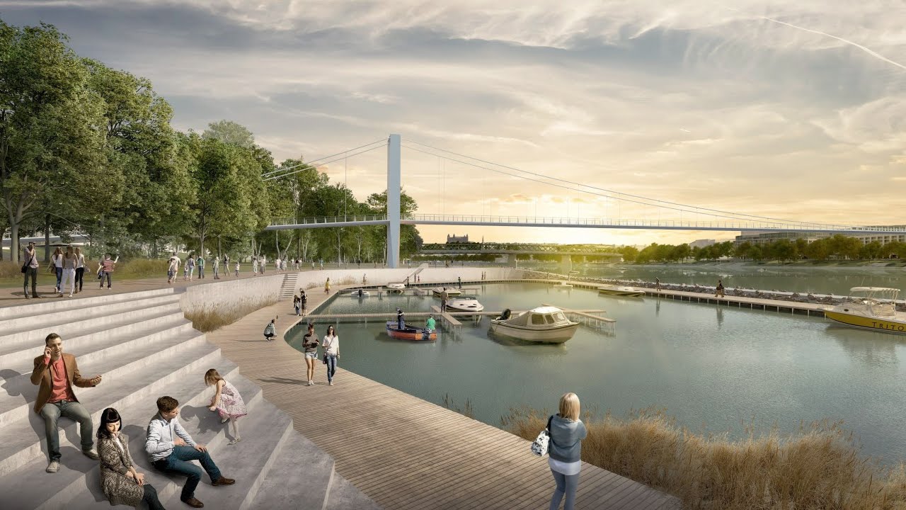 Promenádny most Eurovea - Nové Lido