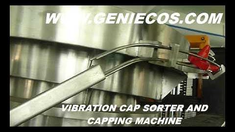 VIBRATION TYPE CAP SORTER AND SPINDLE CAPPING MACHINE