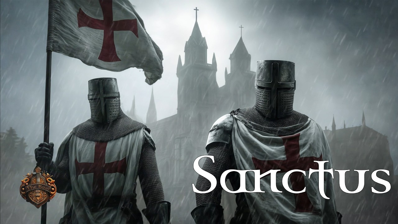 Gregorian Chant | Sanctus | The Crusade | Rainstorm Ambience