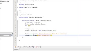 Video pertemuan 3 Input Output Java Netbeans