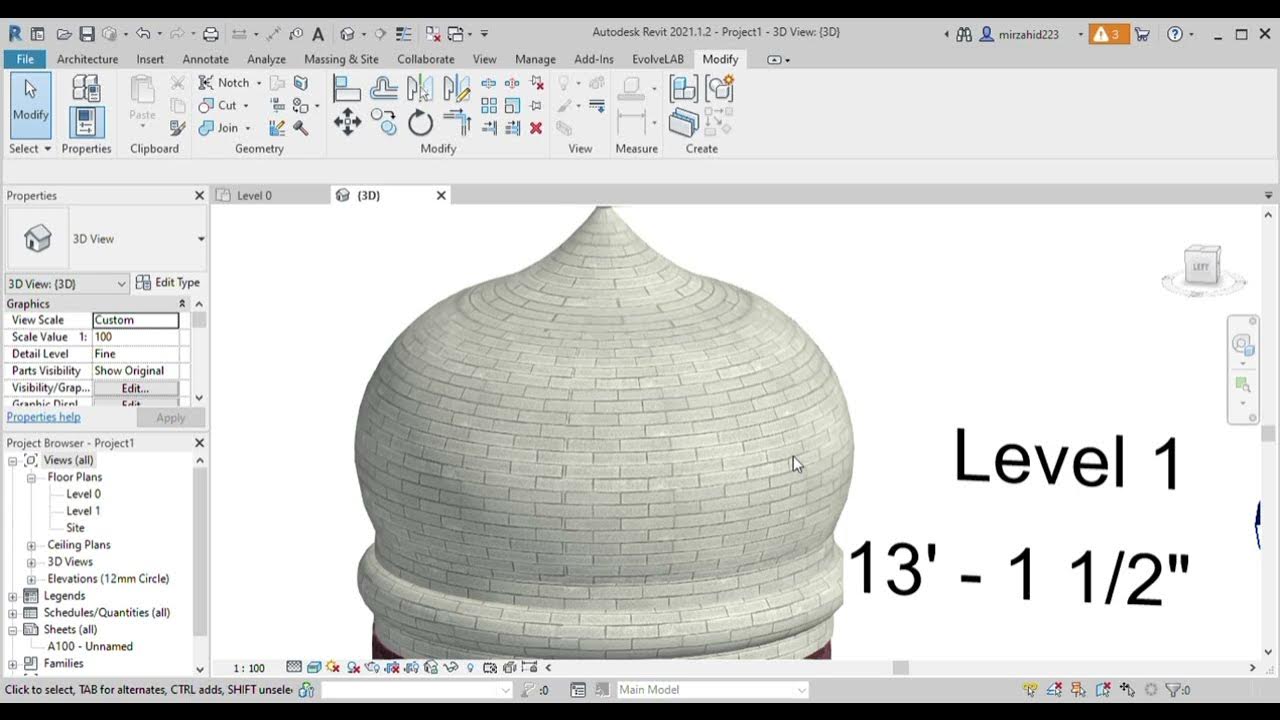 REVIT 2022 HOW TO MAKE A DOME IN REVIT YouTube